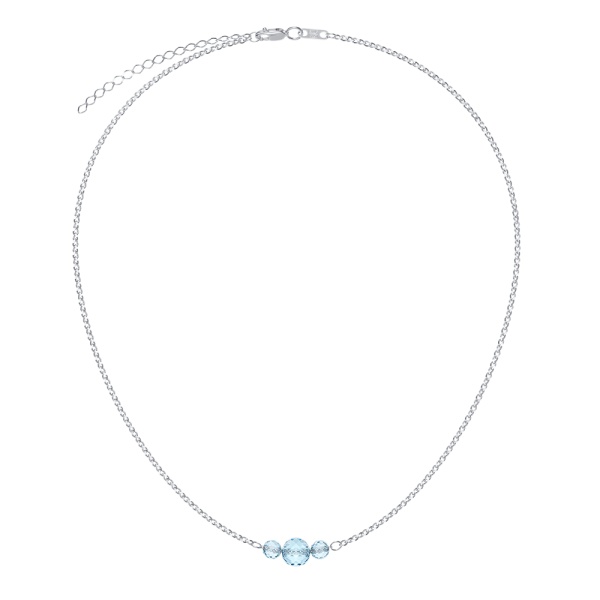 Колье из серебра с топазом